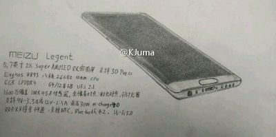 Meizu готовит смартфон legent с изогнутым экраном и 16мп поворотной камерой