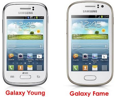 Samsung официально представила бюджетные смартфоны galaxy fame и galaxy young